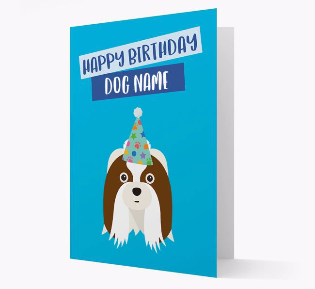 Personalized 'Happy Birthday {dogsName}' Card with {breedCommonName} Icon